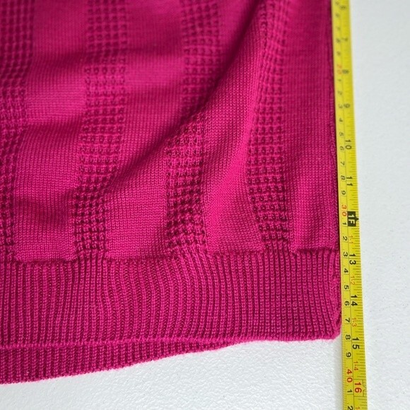 Vintage Cricket Lane Short Sleeve Embroidered Sweater Berry Pink Women Large - Picture 8 of 11